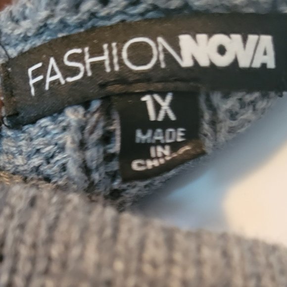 Can You Knit It Sweater Set - Color: Heather Grey, Size: 1X - Picture 10 of 13